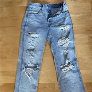 A&F High Rise Ankle Straight Sz 26,2